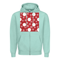 Seafoam christmas snow flakes seamless pattern Zipper Hoodie - BundleAndBundleShop