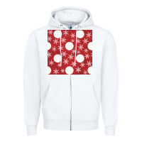 White christmas snow flakes seamless pattern Zipper Hoodie - BundleAndBundleShop