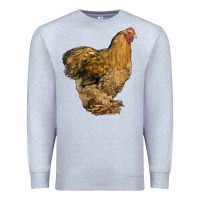 Heather Grey Cochin Chicken Premium Sweatshirt - LillyAllenDesigns