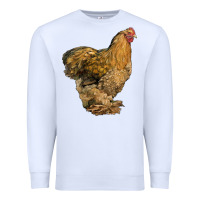 White Cochin Chicken Premium Sweatshirt - LillyAllenDesigns