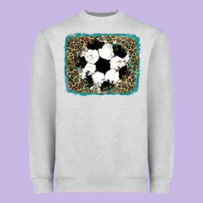 Heavyweight Sweatshirt glitter soccer leopard