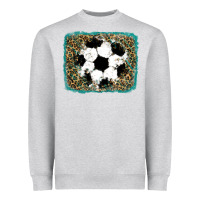 Heather Grey glitter soccer leopard Heavyweight Sweatshirt - RanaPortraitStore