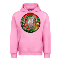 Fuchsia Pink christmas rambouillet sheep Urban Hoodie - LillyAllenDesigns