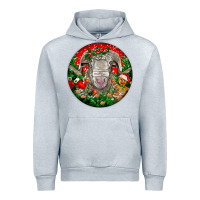 Heather Grey christmas rambouillet sheep Urban Hoodie - LillyAllenDesigns