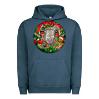 Pigment Midnight Navy christmas rambouillet sheep Urban Hoodie - LillyAllenDesigns