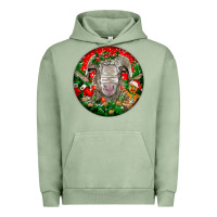 Pigment Oil Green christmas rambouillet sheep Urban Hoodie - LillyAllenDesigns
