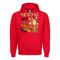 Red hoeing ain't easy Zipper Hoodie - Artiststas