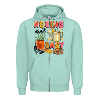 Seafoam hoeing ain't easy Zipper Hoodie - Artiststas