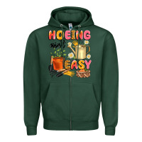 Sports Green hoeing ain't easy Zipper Hoodie - Artiststas
