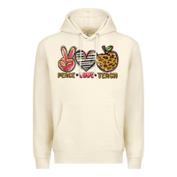Sandshell peace love teach Premium Hoodie - NancyCooperArtShop