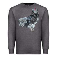 Charcoal Heather Ameraucana Rooster Premium Sweatshirt - LillyAllenDesigns