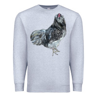 Heather Grey Ameraucana Rooster Premium Sweatshirt - LillyAllenDesigns
