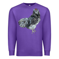 Purple Ameraucana Rooster Premium Sweatshirt - LillyAllenDesigns
