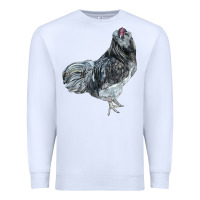 White Ameraucana Rooster Premium Sweatshirt - LillyAllenDesigns