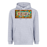 Heather Grey jesus western patterns license plate template Heavyweight Hoodie - BarkalooDesign
