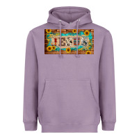 Lavender jesus western patterns license plate template Heavyweight Hoodie - BarkalooDesign