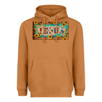 Meerkat jesus western patterns license plate template Heavyweight Hoodie - BarkalooDesign