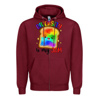 Burgundy diversity is my jam Zipper Hoodie - Artiststas