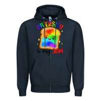 Navy diversity is my jam Zipper Hoodie - Artiststas