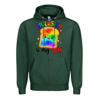 Sports Green diversity is my jam Zipper Hoodie - Artiststas