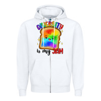 White diversity is my jam Zipper Hoodie - Artiststas