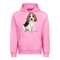 Fuchsia Pink beagle puppy Urban Hoodie - LillyAllenDesigns