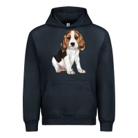 Navy beagle puppy Urban Hoodie - LillyAllenDesigns