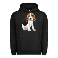 Pigment Black beagle puppy Urban Hoodie - LillyAllenDesigns