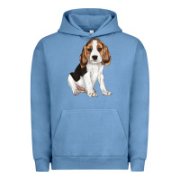 Pigment Pebble Blue beagle puppy Urban Hoodie - LillyAllenDesigns