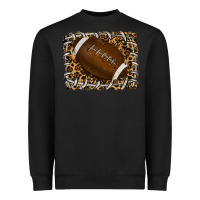 Black leopard american football backround Heavyweight Sweatshirt - RanaPortraitStore