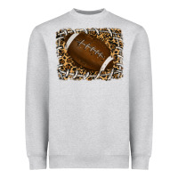 Heather Grey leopard american football backround Heavyweight Sweatshirt - RanaPortraitStore