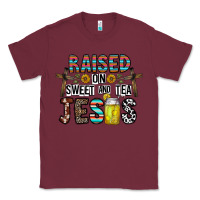 Burgundy raised on sweet and tea jesus Classic Tee - CowhideDigitalArt