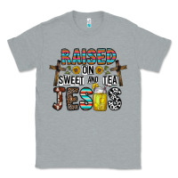 Heather Grey raised on sweet and tea jesus Classic Tee - CowhideDigitalArt