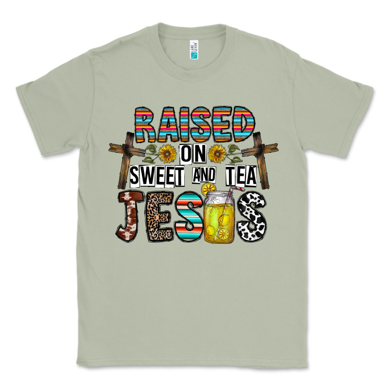 Raised On Sweet And Tea Jesus Classic Tee by CowhideDigitalArt | Teevron