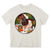 Cream hampshire sow pig christmas Heavy Core Tee - LillyAllenDesigns