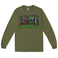 Army Green home sweet home Long Sleeve Tee - CowhideDigitalArt