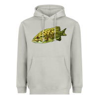 Smallmouth Bass Fish Illustrations Heavyweight Hoodie | Teevron