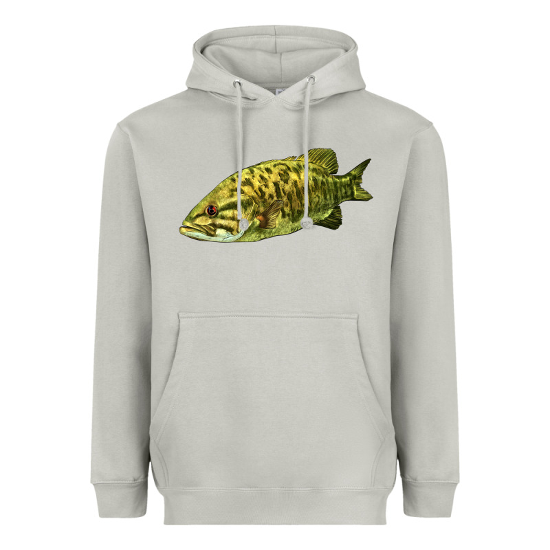 Smallmouth Bass Fish Illustrations Heavyweight Hoodie by LillyAllenDesigns | Teevron