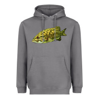 Storm Smallmouth Bass Fish Illustrations Heavyweight Hoodie - LillyAllenDesigns