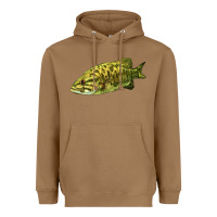 Toasted Coconut Smallmouth Bass Fish Illustrations Heavyweight Hoodie - LillyAllenDesigns