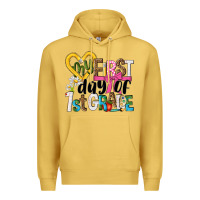 Antique Gold my first day of 1st grade Premium Hoodie - NancyCooperArtShop