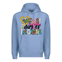 Colony Blue my first day of 1st grade Premium Hoodie - NancyCooperArtShop