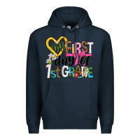 Navy my first day of 1st grade Premium Hoodie - NancyCooperArtShop