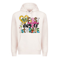 Pale Pink my first day of 1st grade Premium Hoodie - NancyCooperArtShop