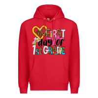 Red my first day of 1st grade Premium Hoodie - NancyCooperArtShop