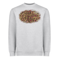 Heather Grey leopard pattern Heavyweight Sweatshirt - RanaPortraitStore