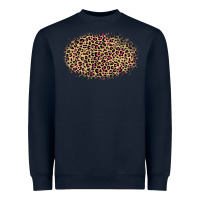 Navy leopard pattern Heavyweight Sweatshirt - RanaPortraitStore