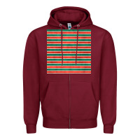 Burgundy christmas stripes seamless pattern Zipper Hoodie - BundleAndBundleShop