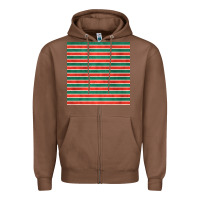 Chestnut christmas stripes seamless pattern Zipper Hoodie - BundleAndBundleShop