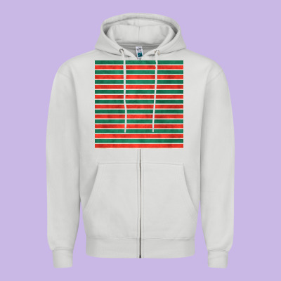 Christmas Stripes Seamless Pattern Zipper Hoodie Designed By Bundleandbundleshop
